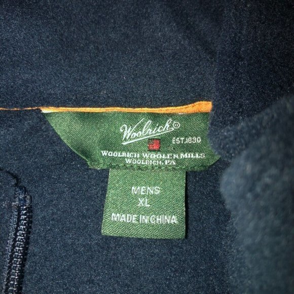 Woolrich Fleece Vest Navy Blue Men’s XL - Picture 6 of 12